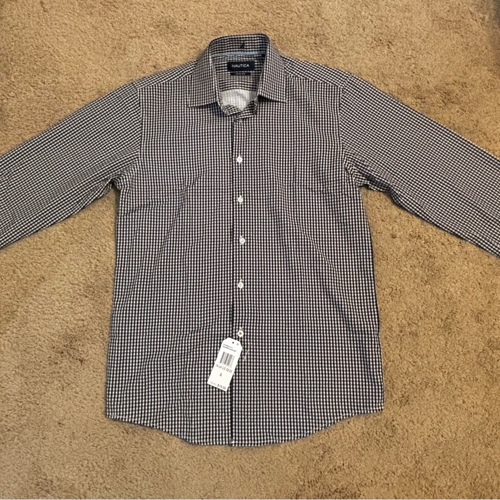 Black and White Checkered Men's Shirt